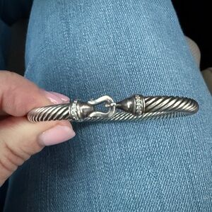 David Yurman 5mm Cable Silver Bracelet, size. Small